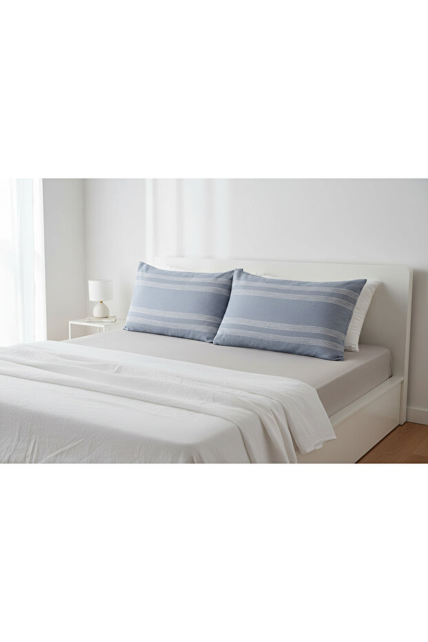 2-Pack 50X70 Patterned Pillowcase Ranforce 80% Cotton 20% Polyester Zippered Cotton Pieces Pillowcase