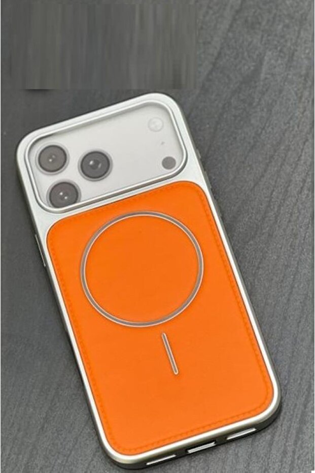 Premium Leather iPh 17 Pro Case, Magnetic Wireless Charging Compatible, Shock Protection