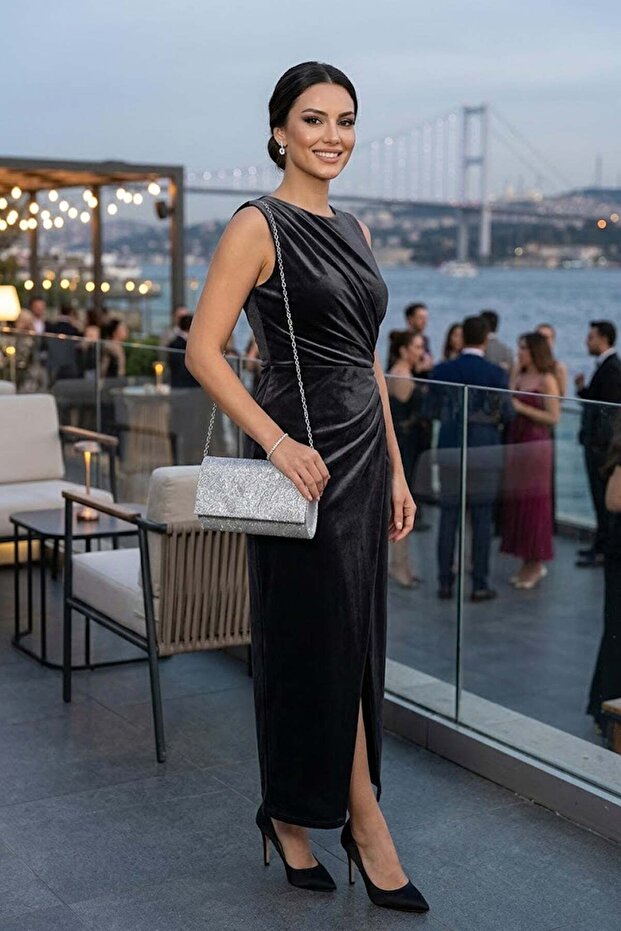 Varol 336 Women's Evening Dress Bag Silver