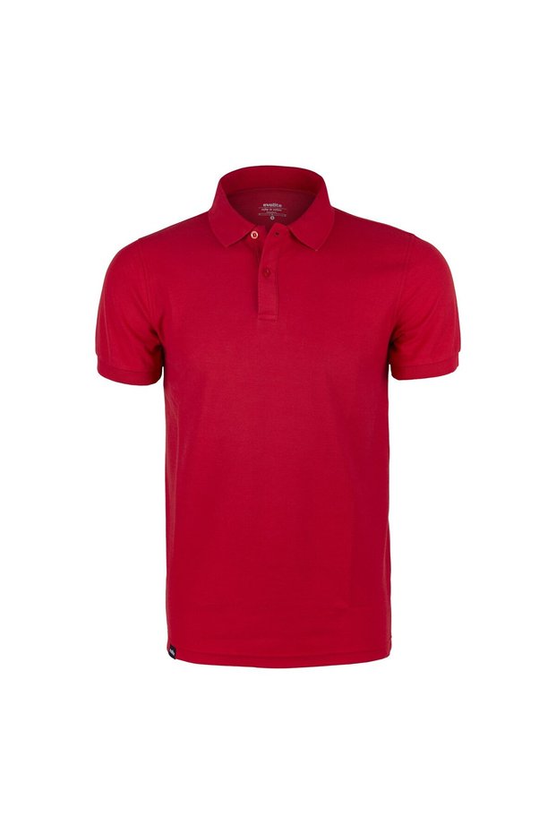 Deepraw Men's Polo T-Shirt - Red