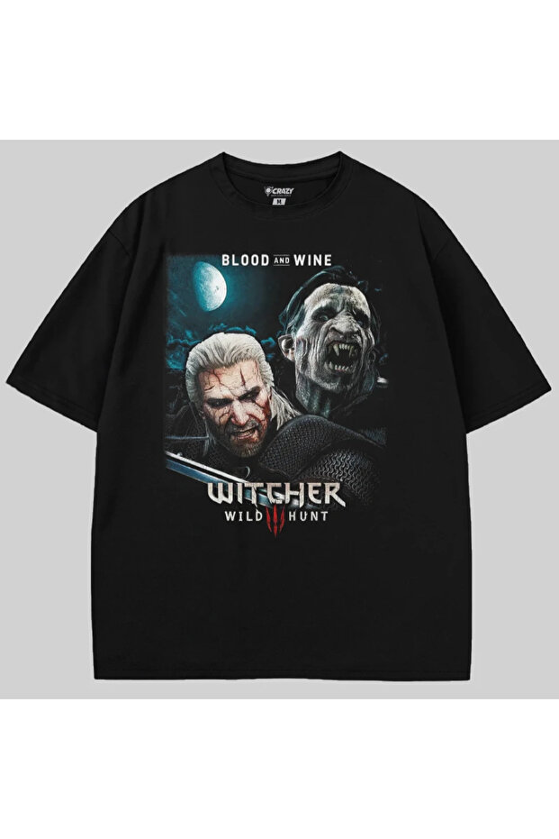 تي شيرت بطبعة Blood And Wine Witcher كبير الحجم