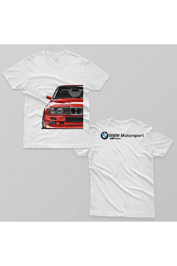 تي شيرت رجالي من Bmw Red E30 M3 Drift Car