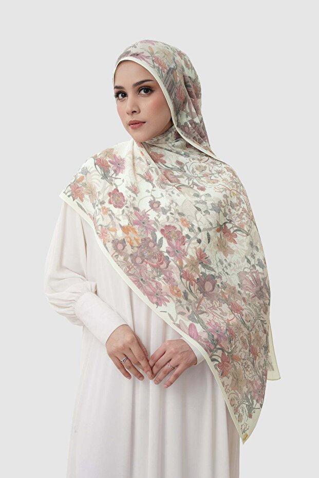 Dubai Pleated Shawl - Vanilla