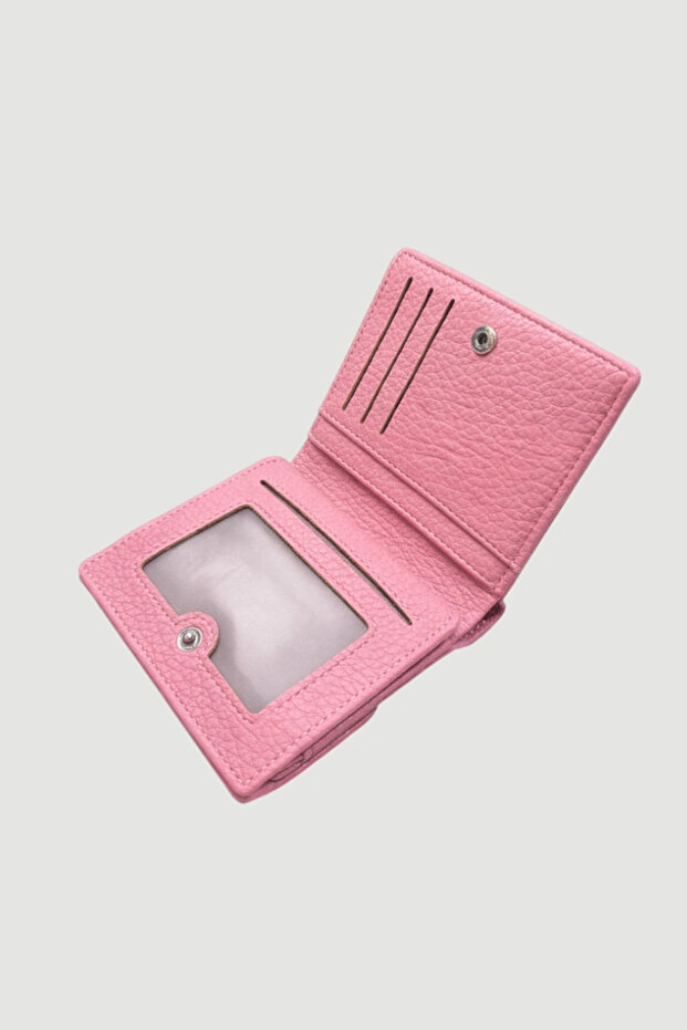 Mini Clamshell portofel - Roz - 2