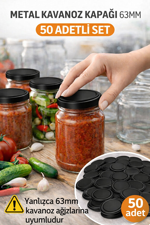 50 Pieces 63mm Jar Lid Metal Lid Canning Pickle Lid Ra438