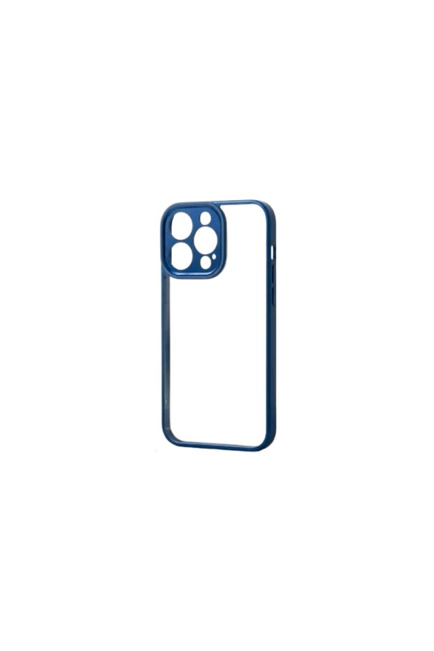 Clear silicone cover colored edges for iphone 13 pro max