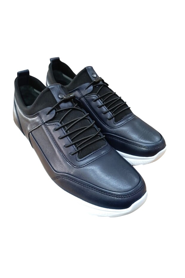 R & Yıl 5985 Men's Genuine Leather Rubber Laced Casual Shoes