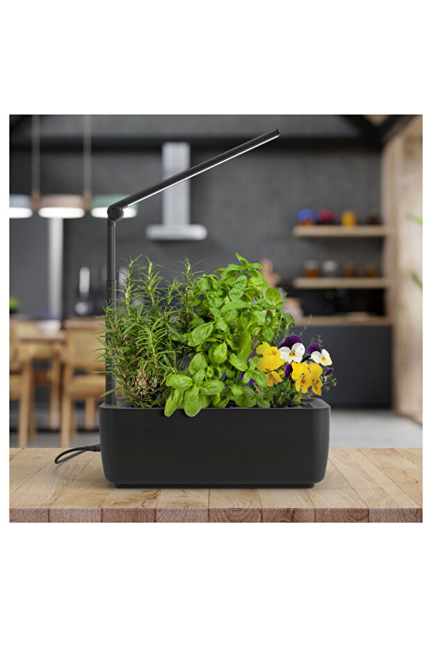 HydroGarden 3 Extendable Elite - Black Hydroponics Growing System