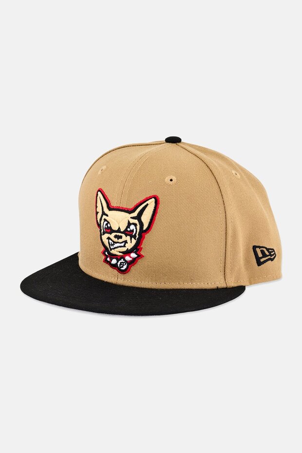 قبعة جاهزة للرجال x MILB El Paso Chihuahuas، أسمر ضارب للصفرة