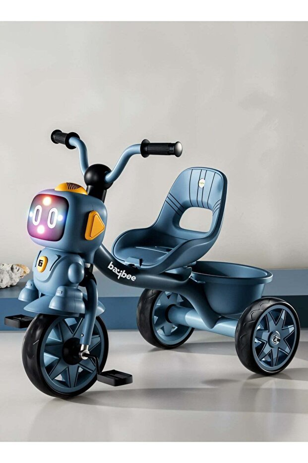 Baby Tricycle for Kids with Music, Lights, High Backrest & Storage Basket | Kids Cycle 2–5 Years