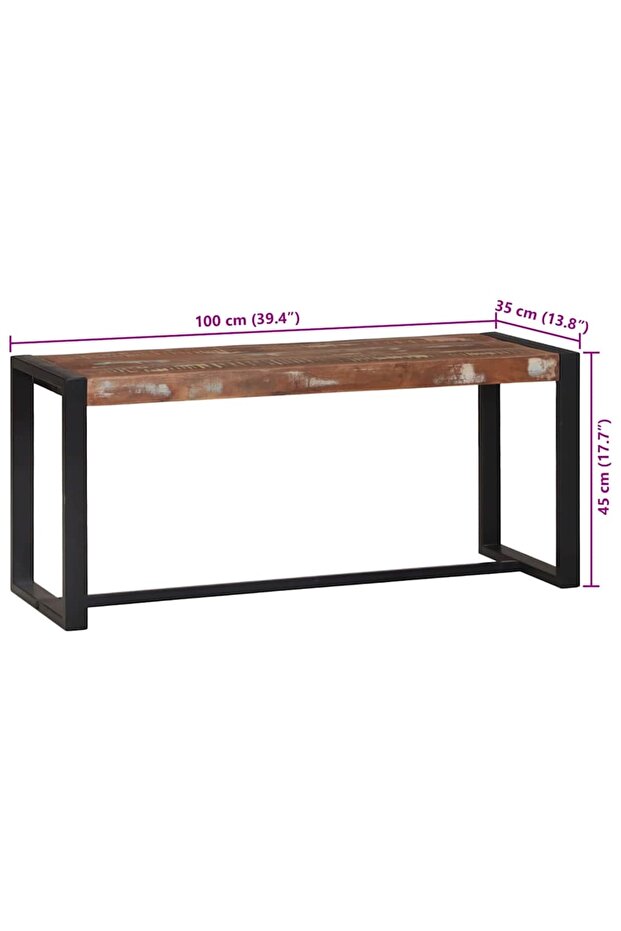 bancă Lemn de mango solid - 2