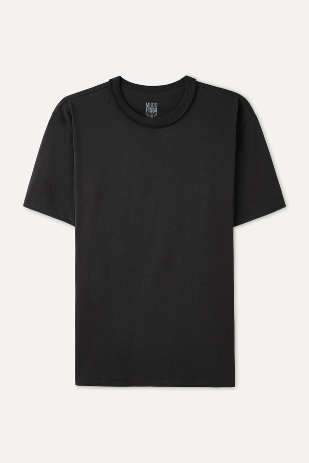 Men's Brown Loose Fit Crew Neck T-Shirt