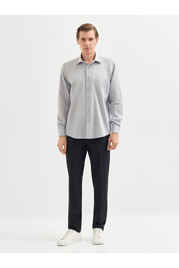 Açık Gri Gömlek - 1