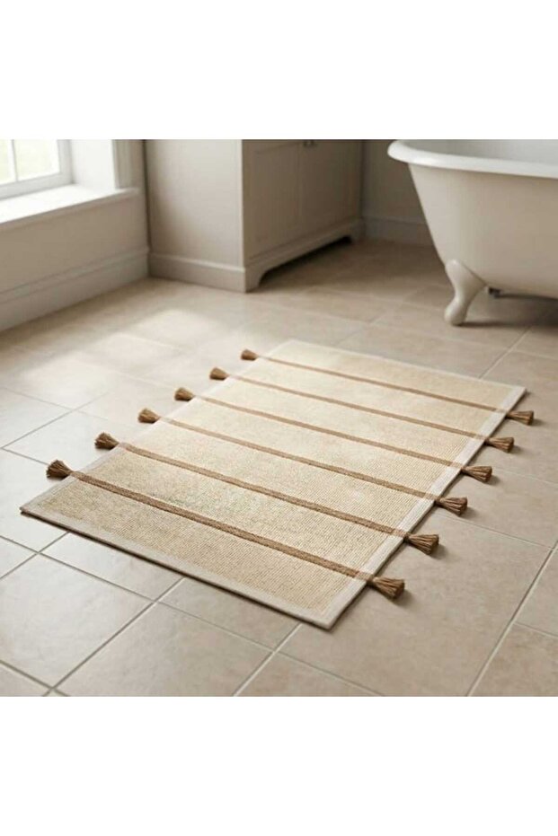 Soft Rigel Bath Mat - Ecru / Beige - 60X100 cm