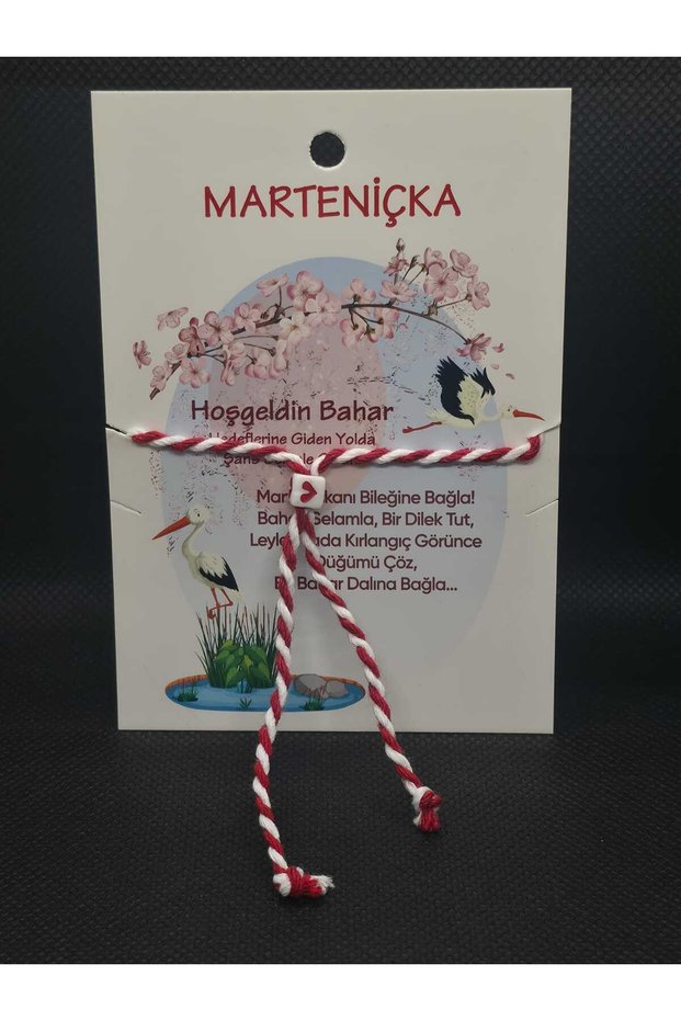 Heart Model Marteniçka Bracelet Good Luck Abundance Blessings Wishes Symbol Spring Bracelet Drawstring Marteniçka