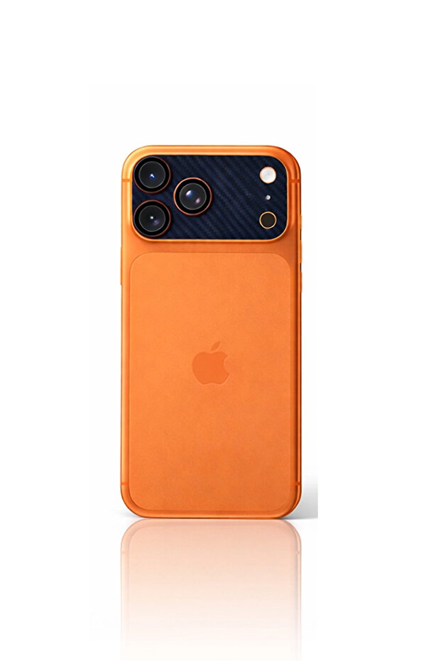 iPhone 17 Pro Max Compatible Lens Art Carbon Camera Protection Lens - Full Protection Dark Blue