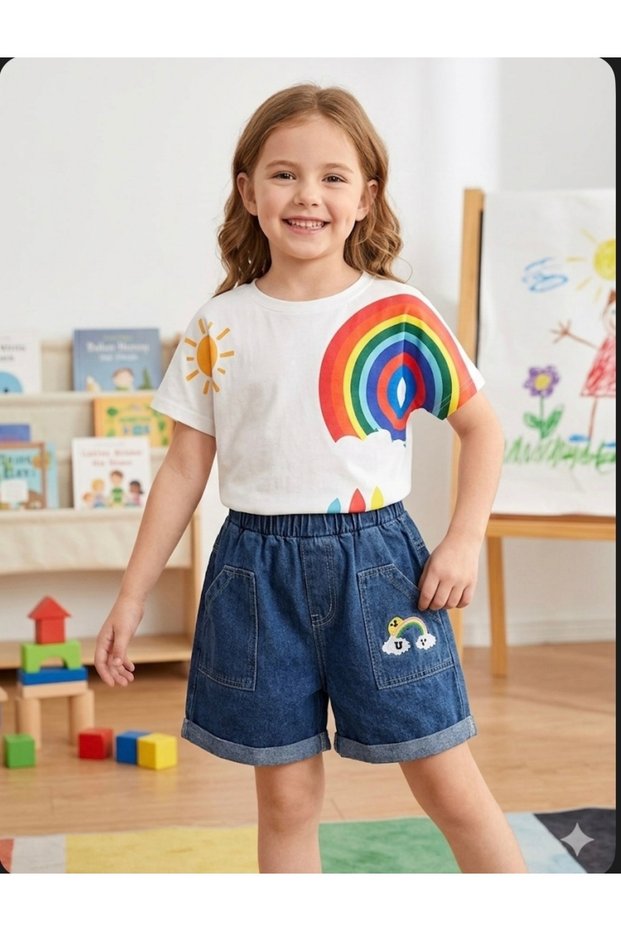 Unisex Two-Piece Denim Combed Cotton Suit
