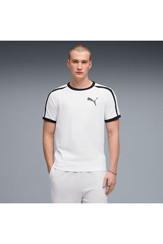 T7 Ringer Men's White Casual Style T-Shirt 63524202