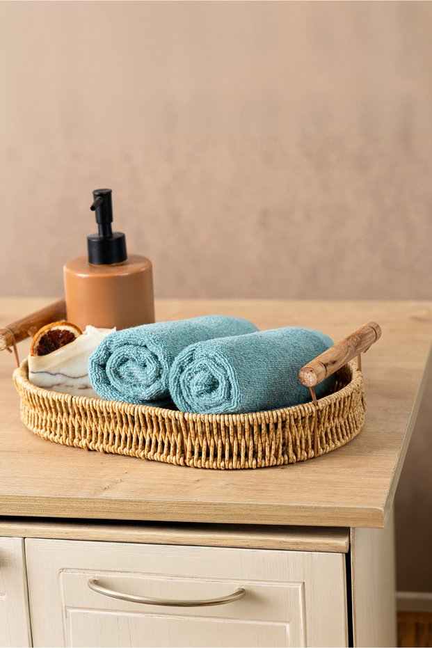 100% Cotton Coresoftair Premium, Extra Soft and Voluminous Hand/Guest Towel Set (2 Pieces 33X33Cm)