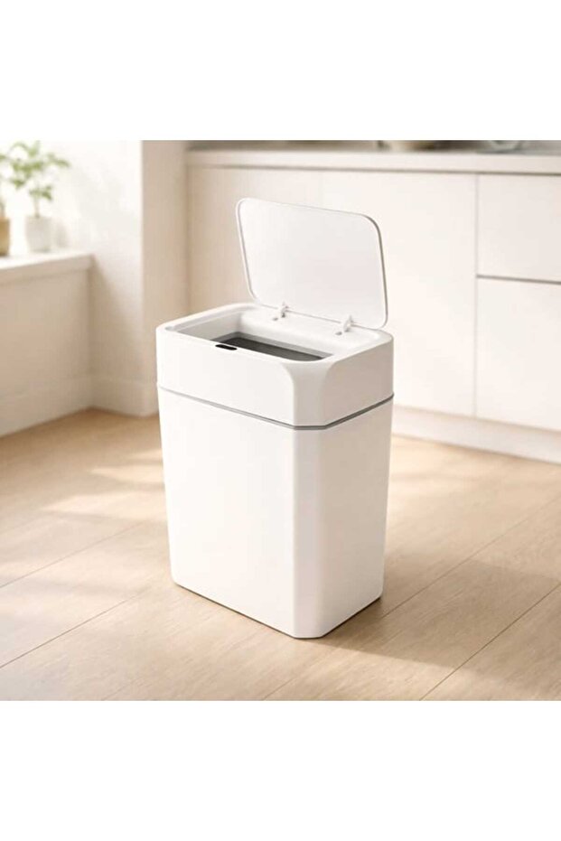 Sensörlü Çöp Kovası - Beyaz - 12 lt - 1