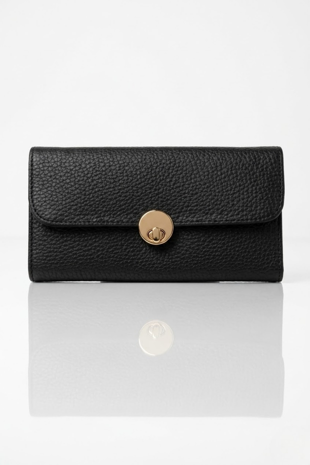 Women's Locked Wallet Card Holder Portfolio with Phone Compartment