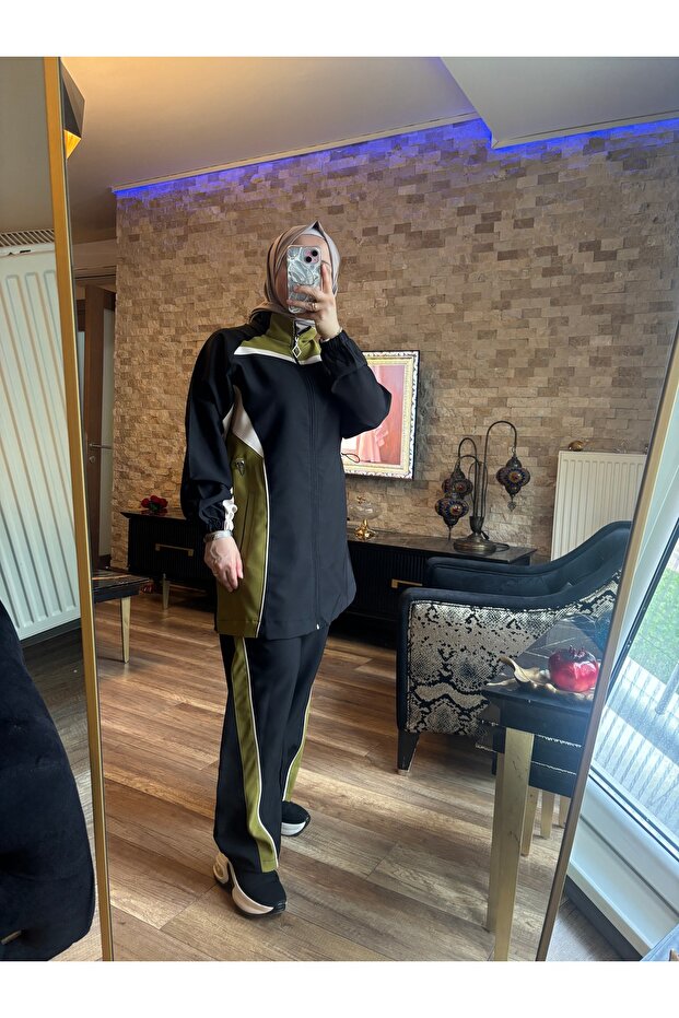 Women's Hijab Tracksuit Set Bottom Top Set