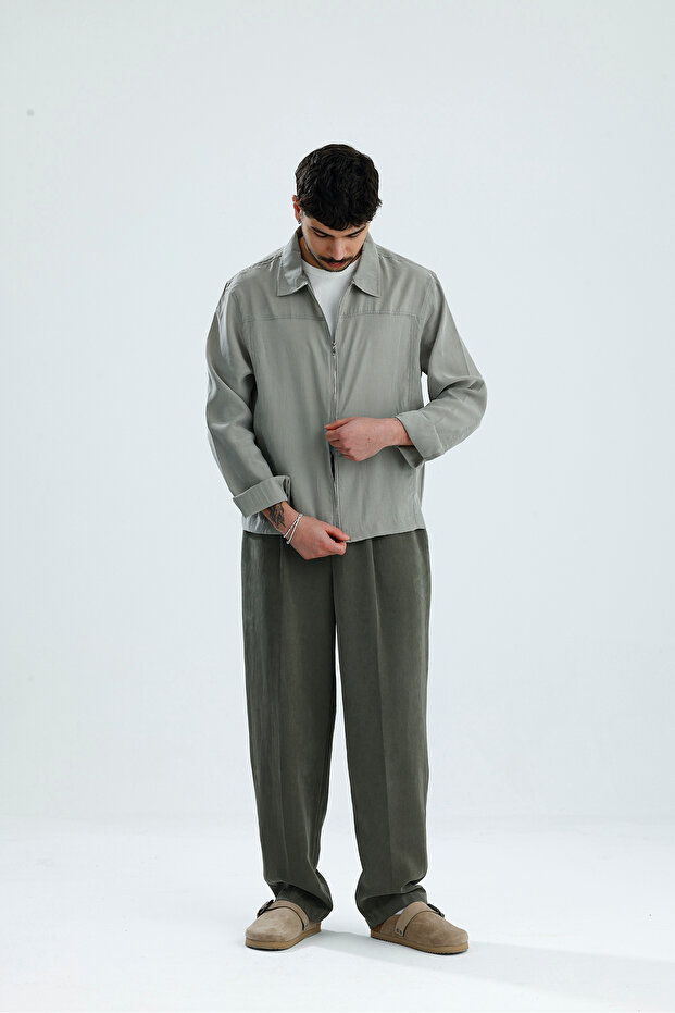 Transitional Double Zippered Premium Modal Fabric Jacket - 7
