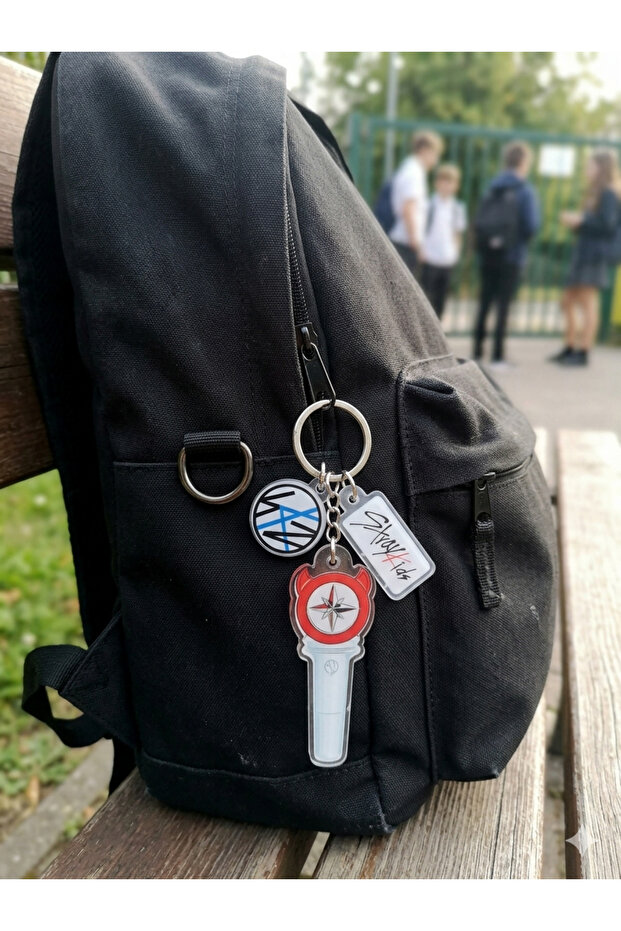 Owl Bag Kpop Stray Kids Patterned Acrylic Charm Ornament Keychain Bag