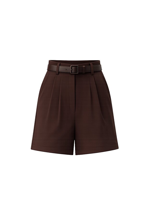 Kemer Detaylı Mini Şort - 5