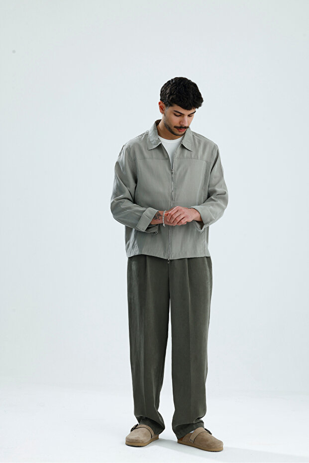 Transitional Double Zippered Premium Modal Fabric Jacket - 5