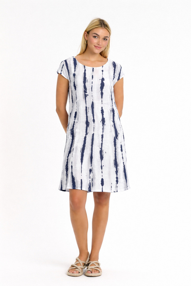 Women's Dress - Muslin Patterned Milano Dress - 3065