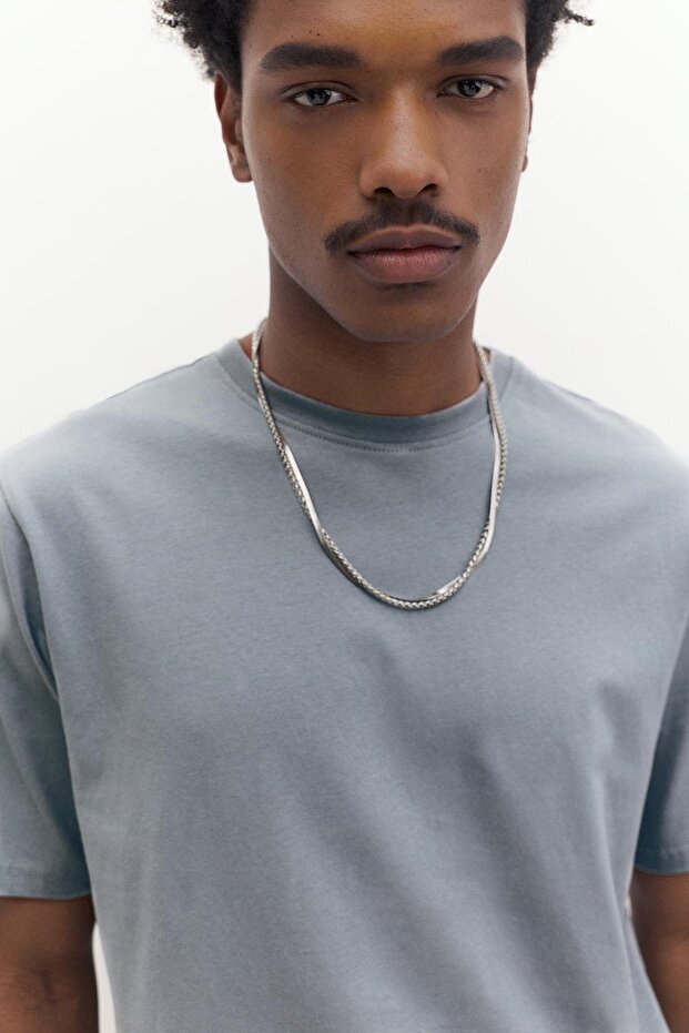 Basic kısa kollu pamuklu tişört - 5