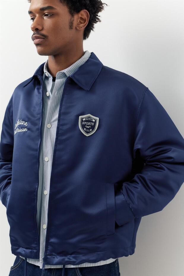 Saten işlemeli ceket - 4