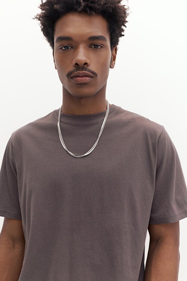 Basic kısa kollu pamuklu tişört - 5