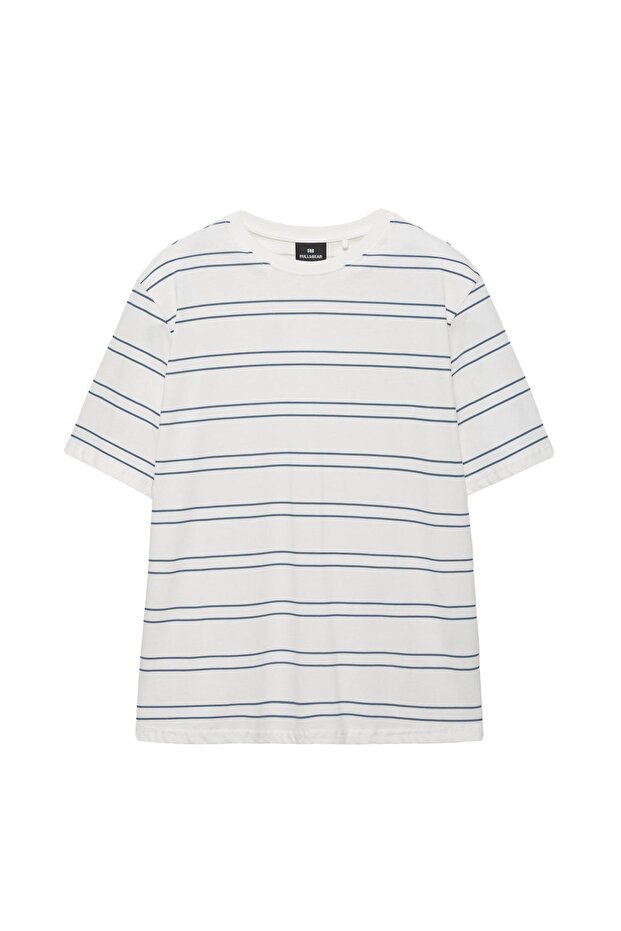 Basic kısa kollu pamuklu tişört - 3