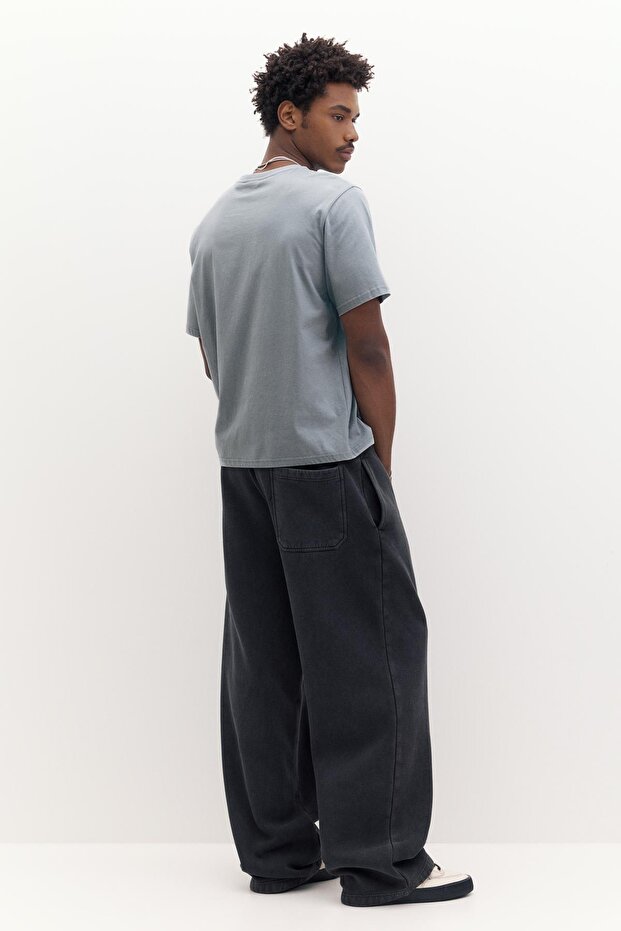 Basic kısa kollu pamuklu tişört - 4