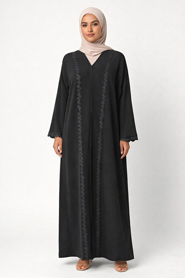 LACE ABAYA BLACK NIDA