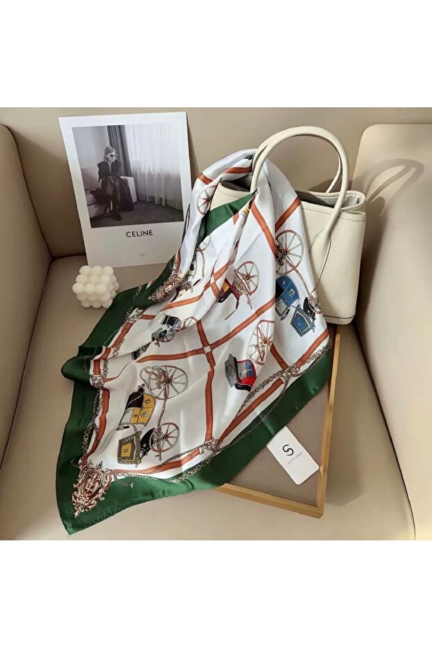 شال-فولار ملون D منقوش مقاس 90×90