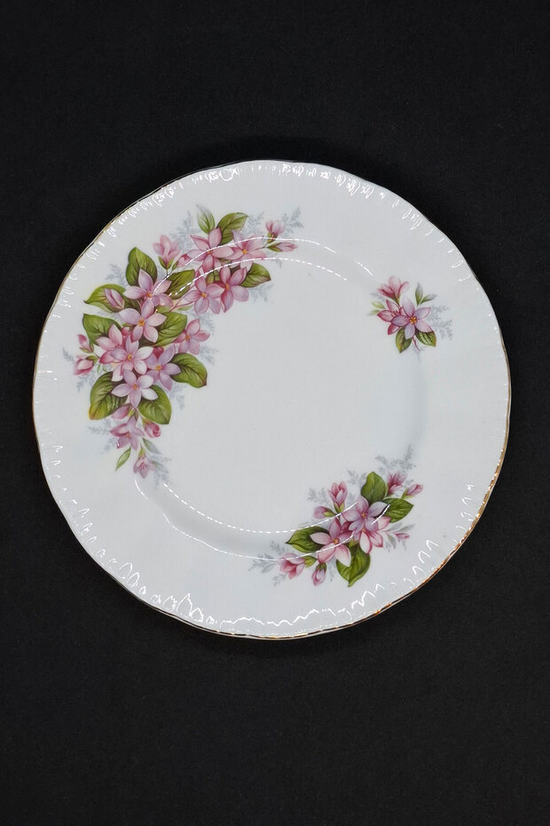 Mayflower Canadian Flowers English Porcelain Cake Plate 16 cm