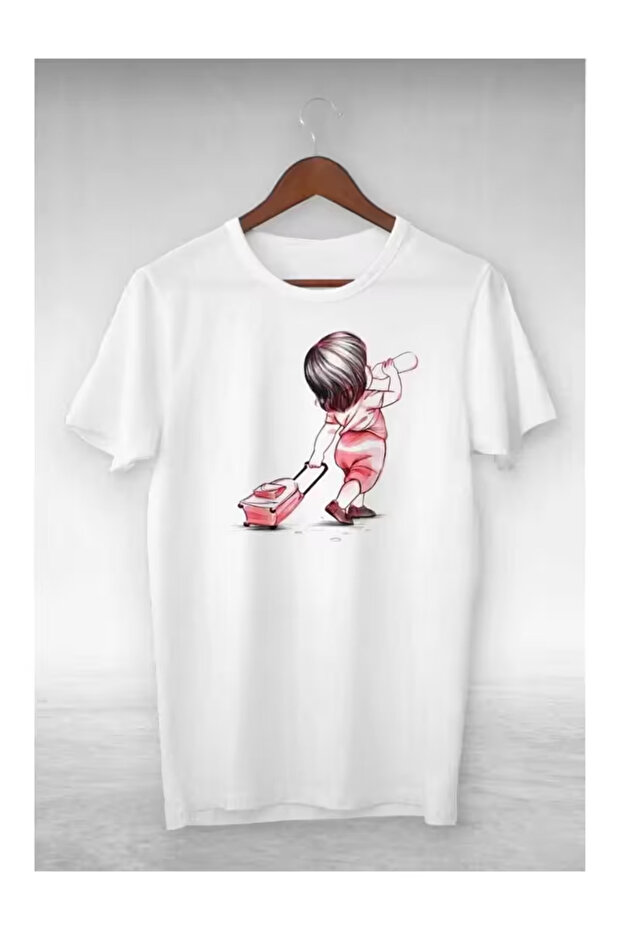Unisex Women's Men's Bag Pack Baby Design Printed Oversized T-Shirt
