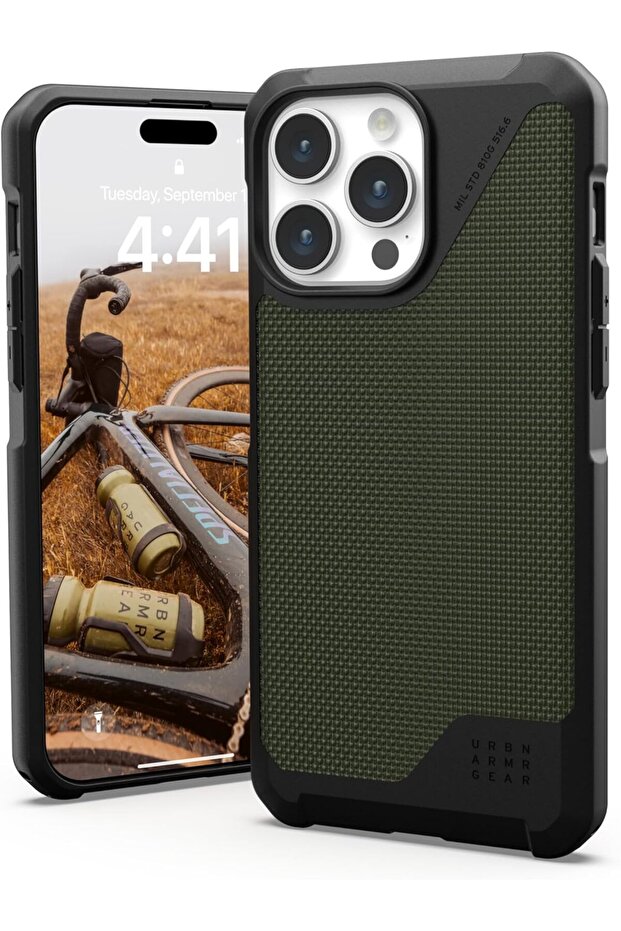 Metropolis LT Magsafe iPhone 15 Pro Max Kevlar Olive