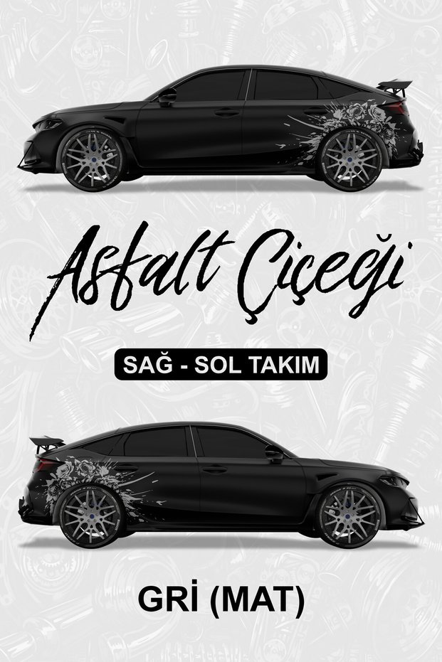 ASFALT ÇİÇEĞİ Kaplama Sticker