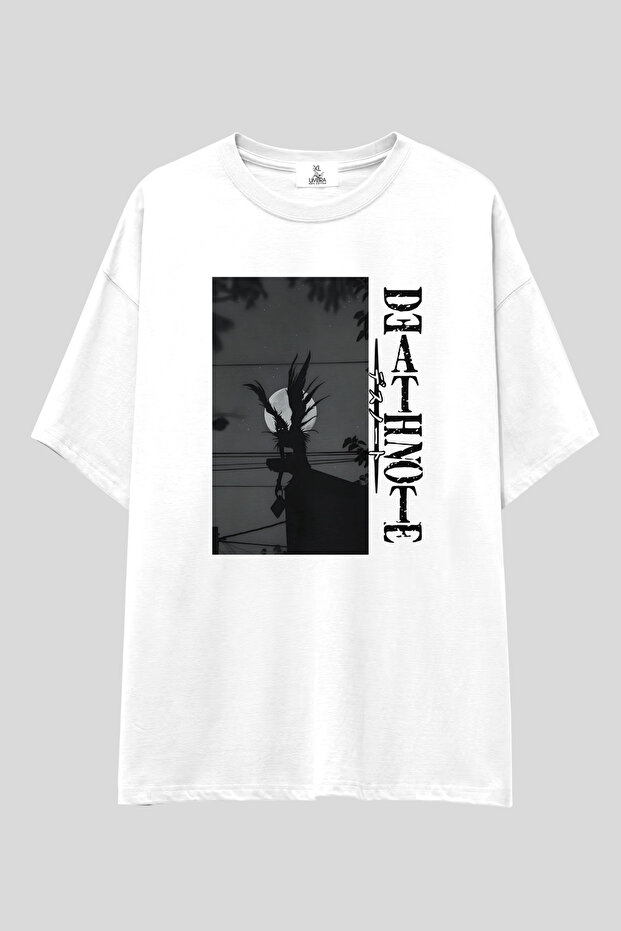 Death Note Anime Oversized T-Shirt | Unisex 100% Cotton Black & White Printed Custom Design Anime Tee