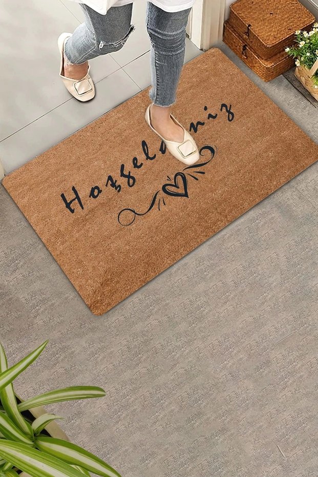 Black Pen Heart Welcome Home Office Workplace Door Mat 45X70Cm