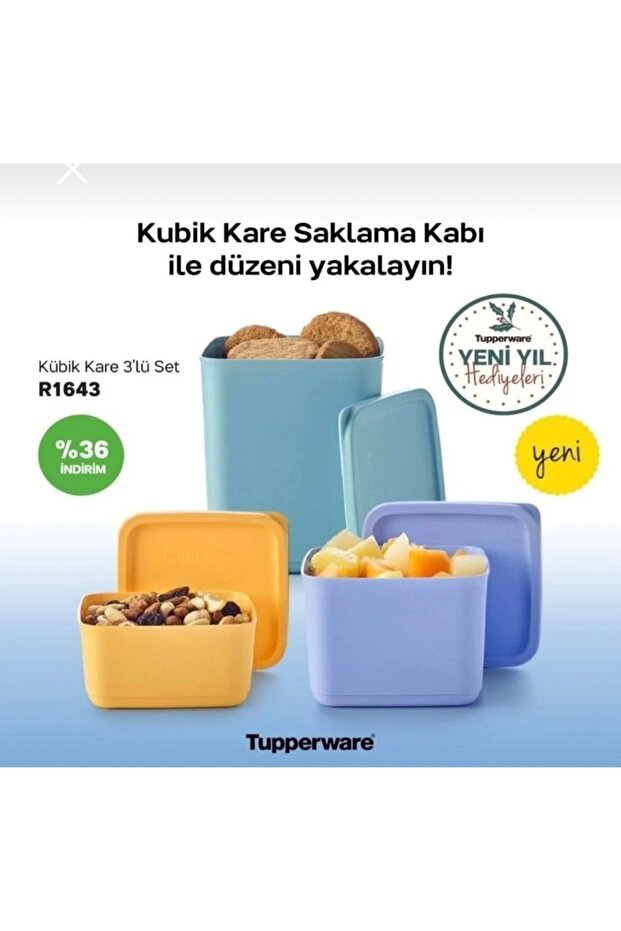 3 lü kare saklama seti - 2