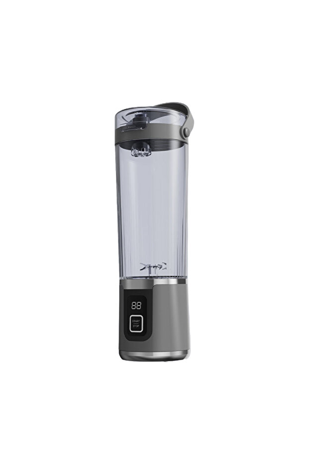 YU WELL Portable 2-in-1 Blender Juicer 700ML Wireless Juicer Cup 304 Stainless Steel Blades Grey