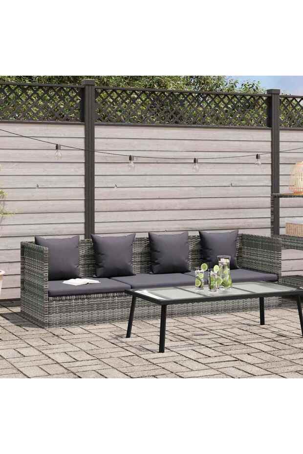 Garden Bed Grey 200x60 cm Poly Rattan