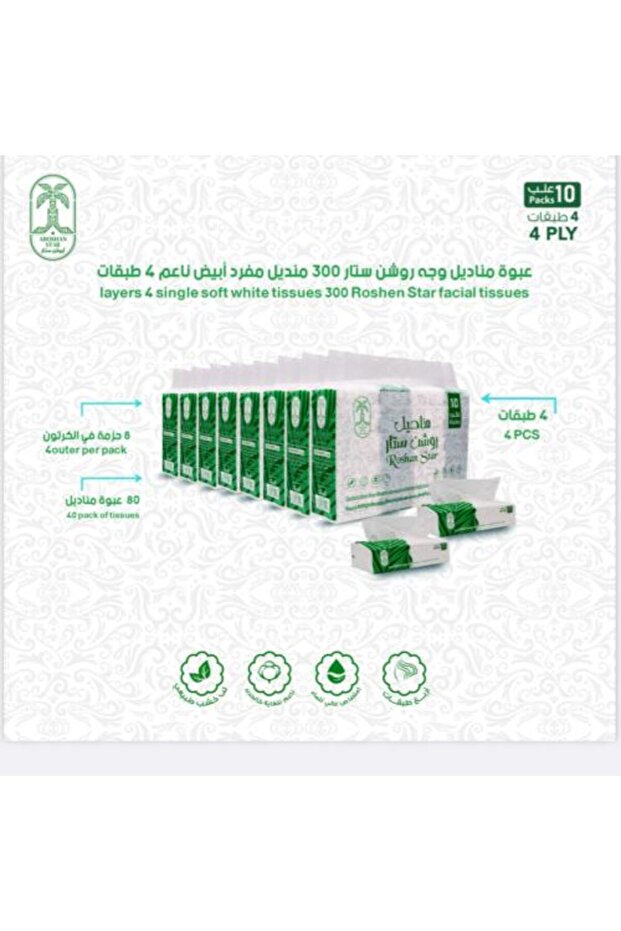 80 علبة مناديل ورقية للوجه