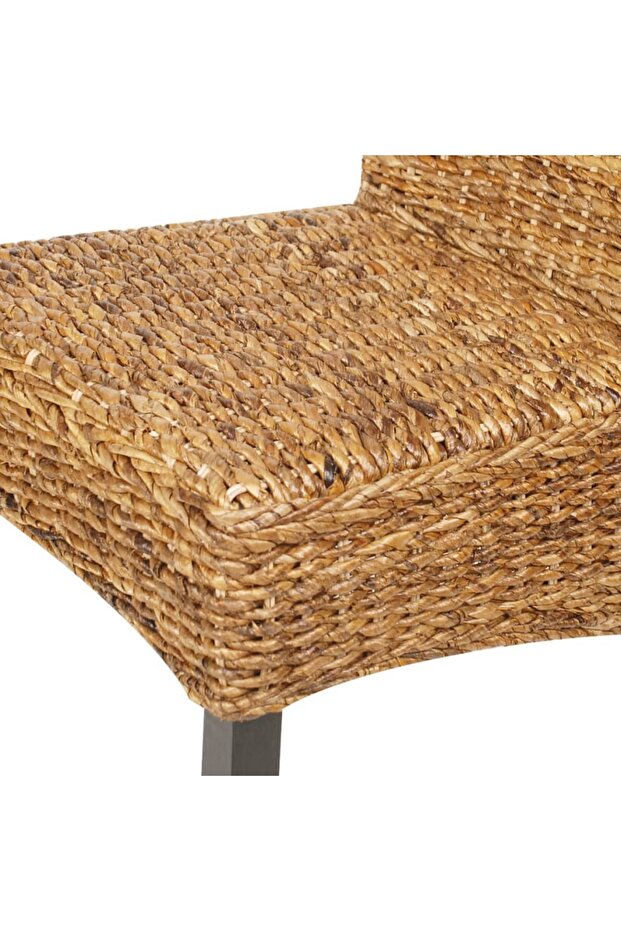 Kitchen chairs, 2 pcs., abaca & solid mango wood - 7