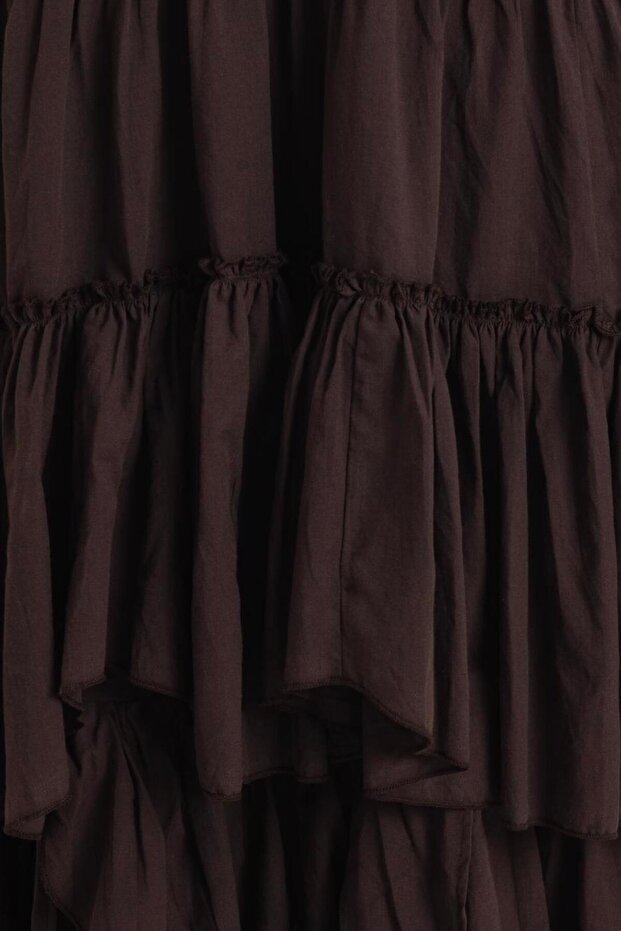 Katlı Maksi Etek - 2